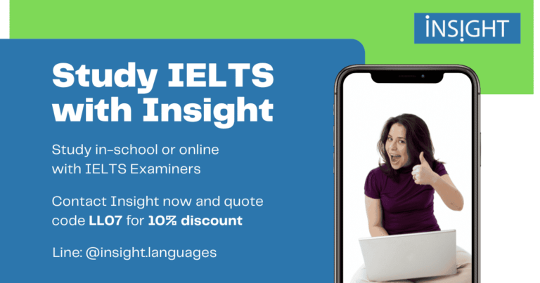 ทีมเตรียมสอบ IELTS ห้ามพลาด!! อินไซท์จัดให้กับส่วนลด 10% สำหรับคอร์สเรียน IELTS