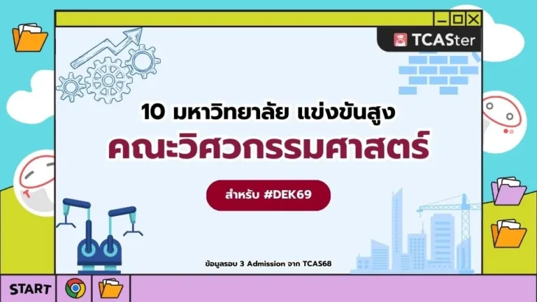 10 อันดับ คณะวิศวกรรมศาสตร์ แข่งขันสูง